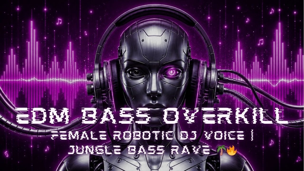 🎧 EDM Bass Overkill ⚡ Female Robotic DJ Voice | Jungle Bass Rave 🌴🔥
