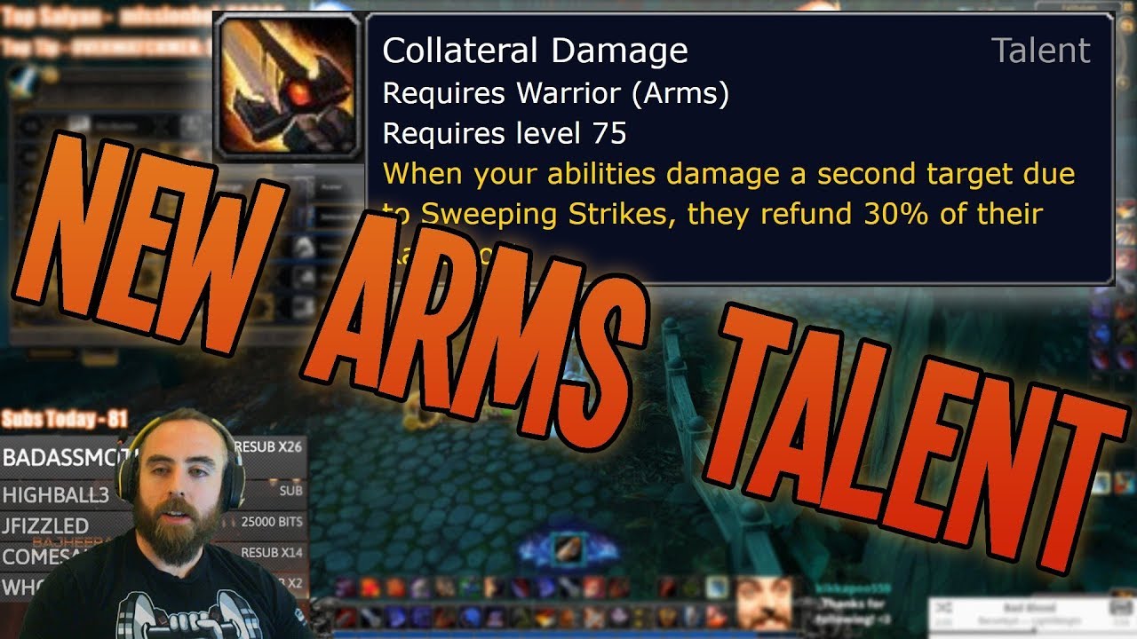 Battle for Azeroth (Alpha) - New Arms Warrior [Collateral Damage] Talent Testing