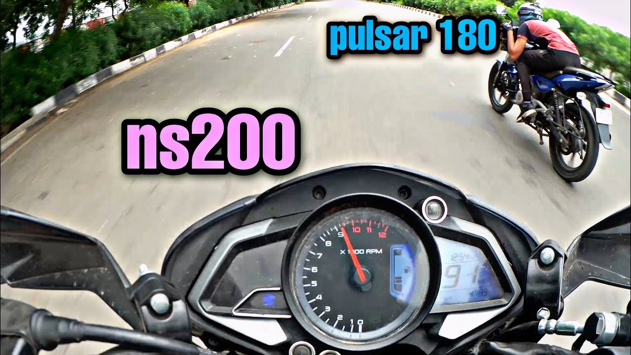 Pulsar 200 ns BS 6 V/S pulsar 180 bs4 || drag race
