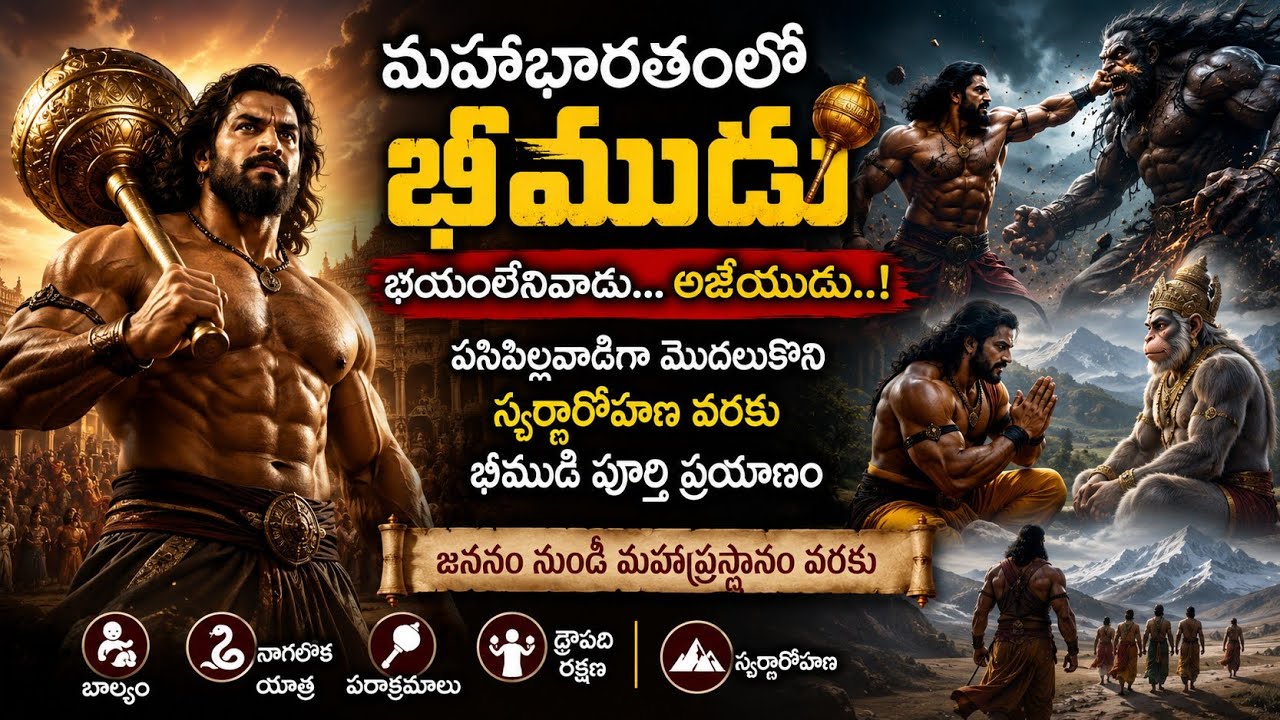 భీముడిని అందరూ చేతగాని వాడిలా చూపించారు నిజం తెలియాలంటే video చూడండి #mahabharathamtelugu #trending