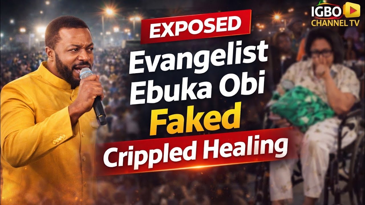 SHOCKING: EVANGELIST EBUKA OBI CAUGHT FAKING CRIPPLED WOMAN HEALING IN ZION MINISTRY OUTREACH!