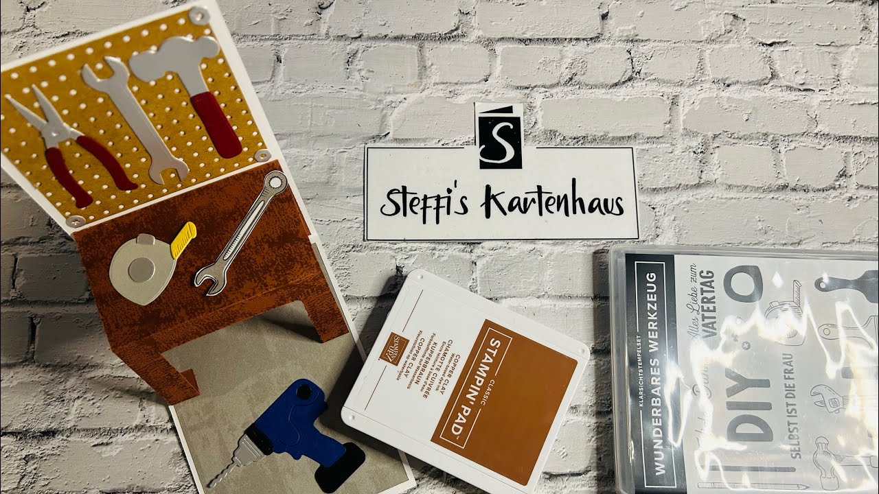 Pop up Werkzeug Bank Karte auch ohne Stanzen Stampin up Wunderbares Werkzeug Sale a Bration 2024