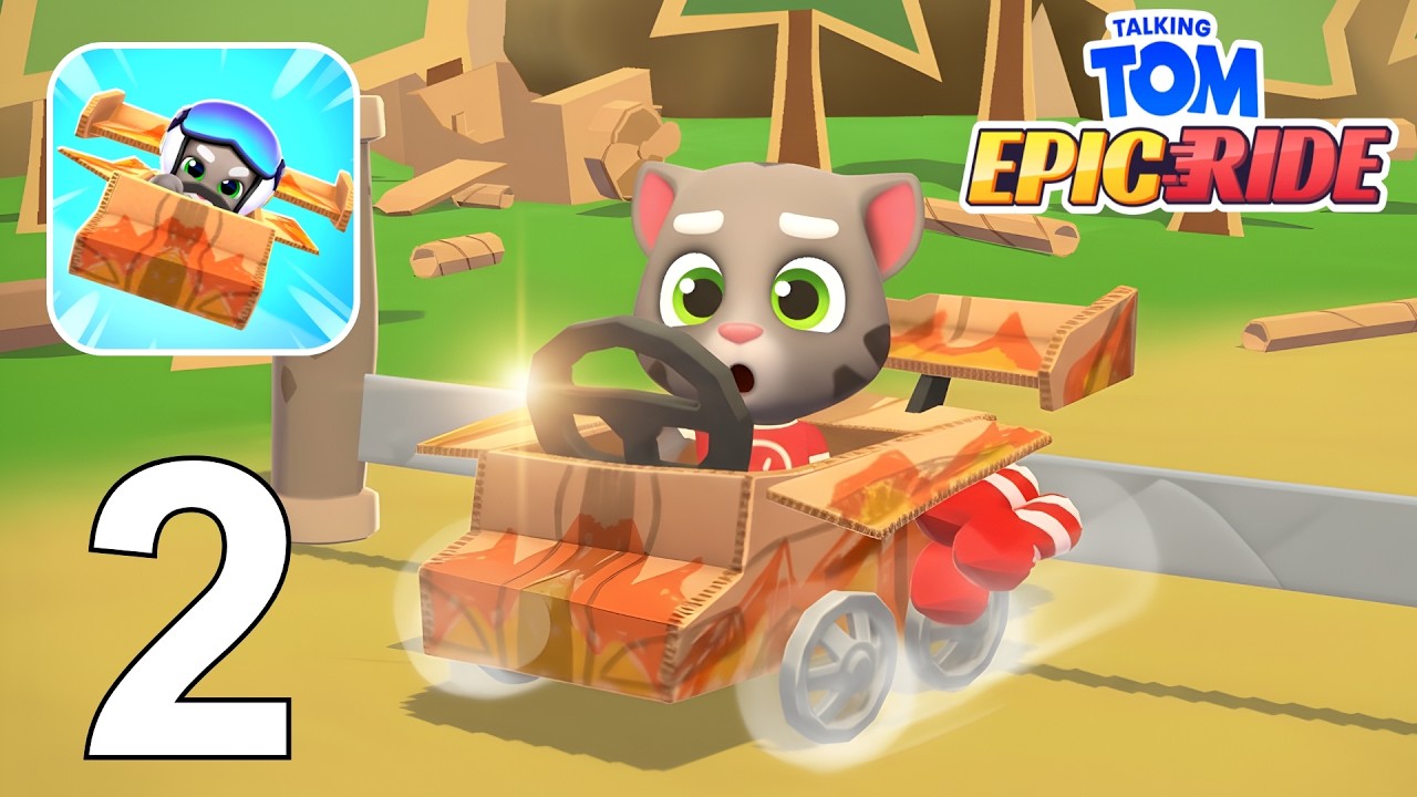 Talking Tom Epic Ride - Gameplay Walkthrough Part 2 - How Far Can You Go? (Android/iOS)