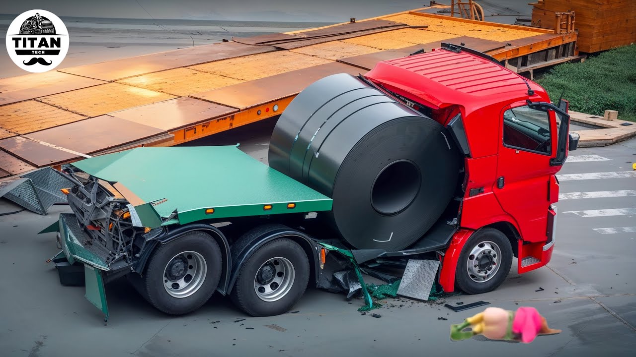 Dangerous Idiots Fastest Truck & Heavy Equipment Fails | Extreme Oversized Truck Transport #105