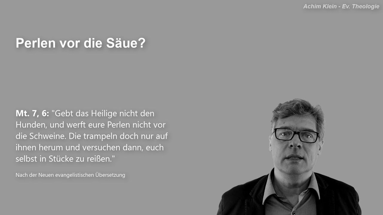 31 Perlen vor welche Schweine? - Auflösung