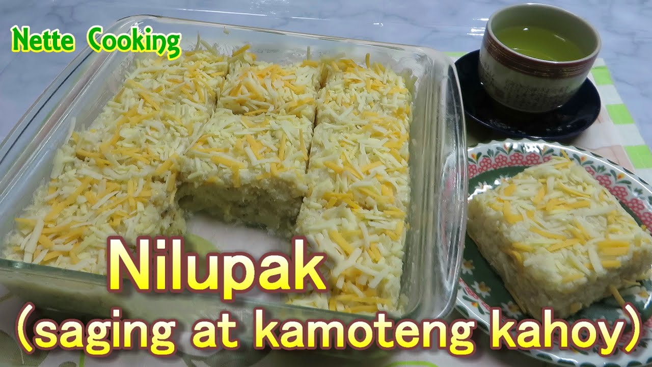 Nilupak na Saging at Kamoteng Kahoy