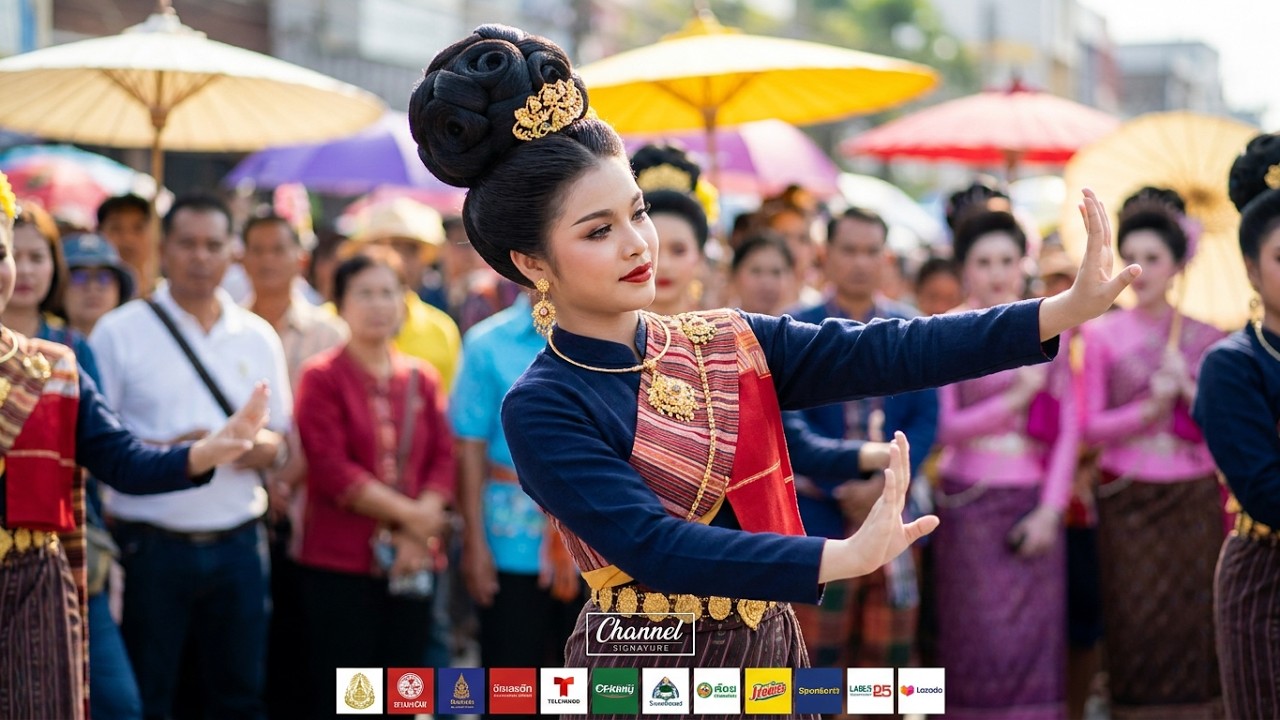 ขบวนแห่รำเซิ้ง ดอนเจ้าบ้าน ชนะเลิศถ้วยพระราชทาน บุญบั้งไฟสุวรรณภูมิ 2567
