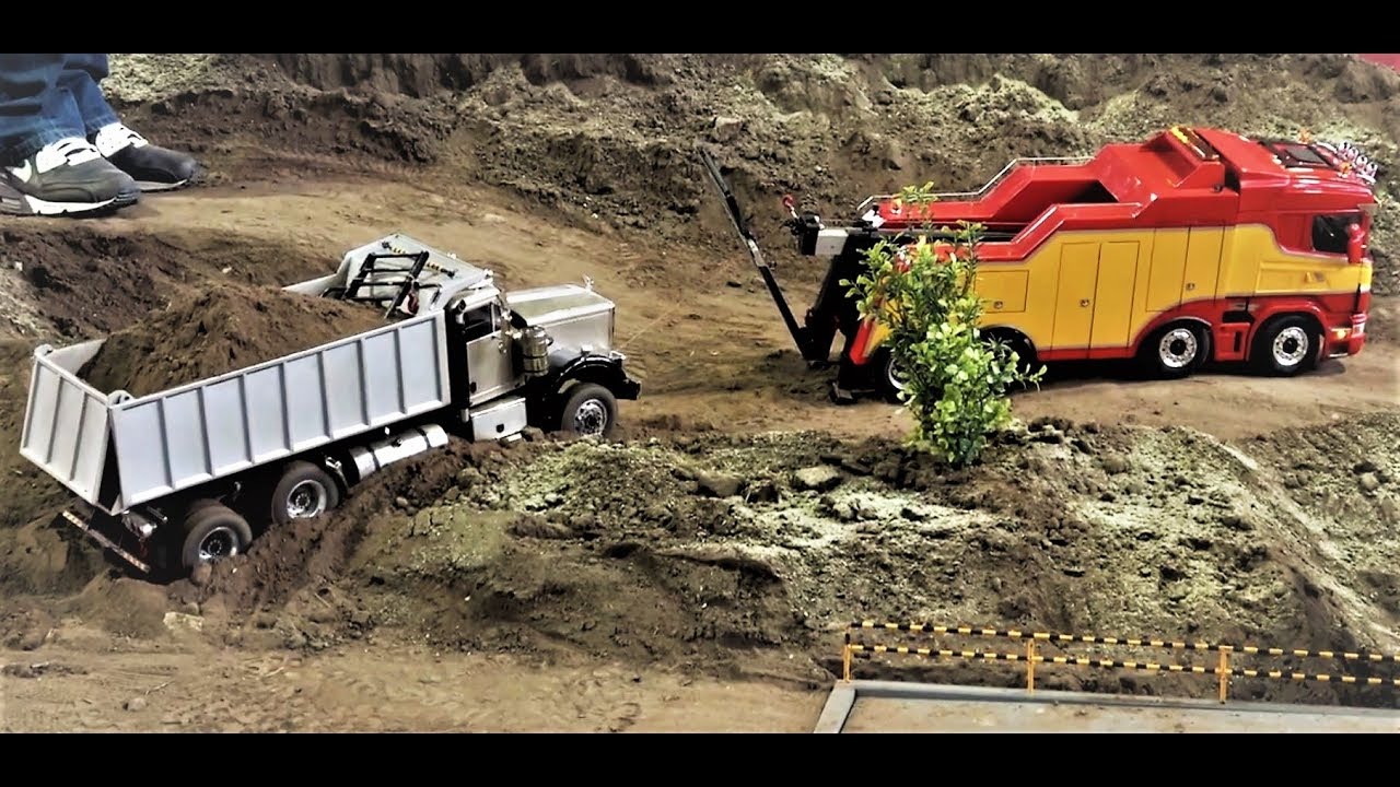 Stuck RC Truck rescue and other RC Truck scenes