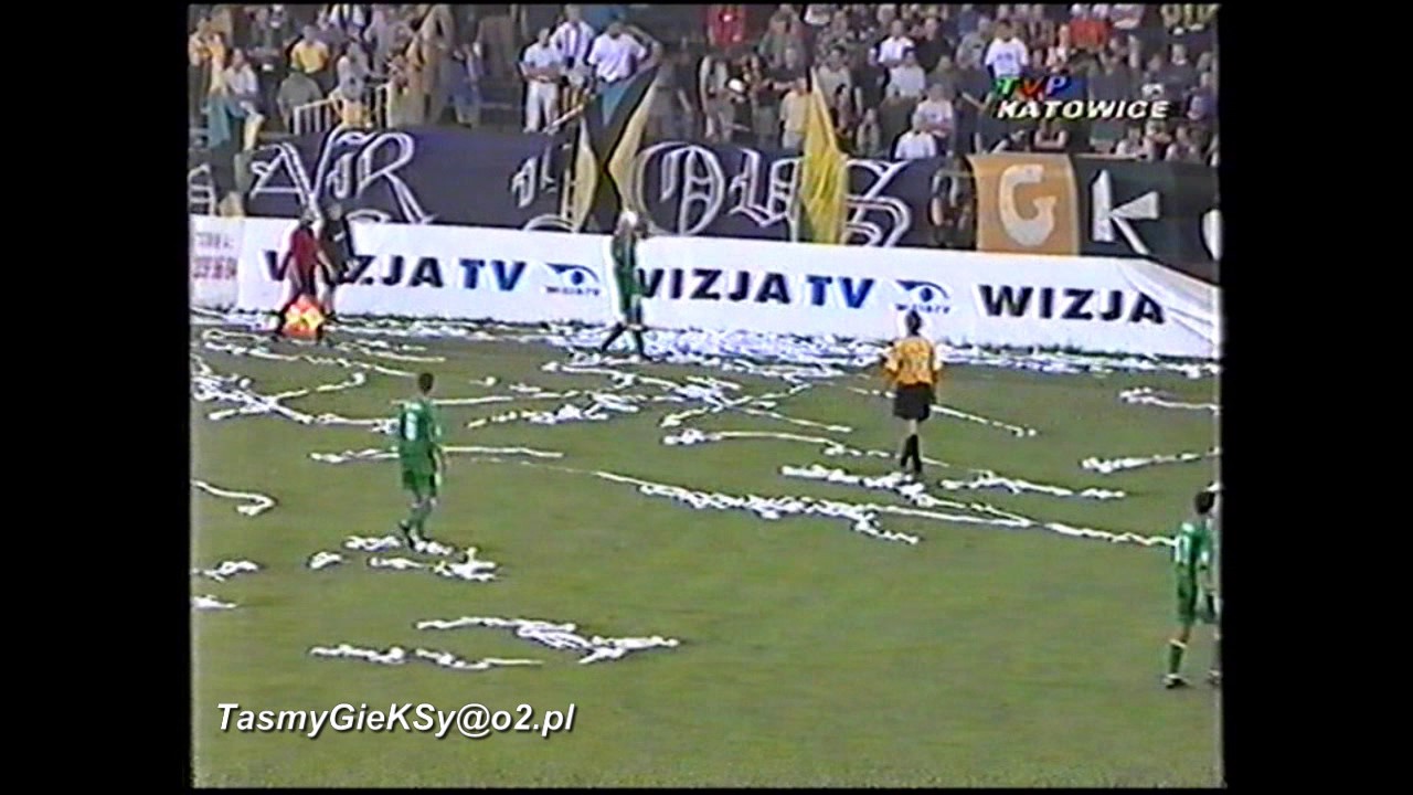 GKS Katowice : Śląsk Wrocław 0:0 sezon 1999/00 II Liga 04.06.2000 r. zamieszki kibiców Pisak