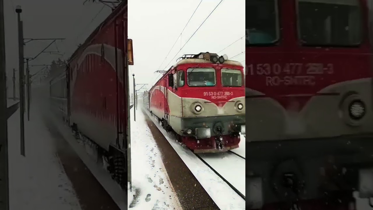 Păzea că vine 🚀 Racheta C.F.R. 📢 Sunetul roților de tren 🚂 pe viscol 🏔️