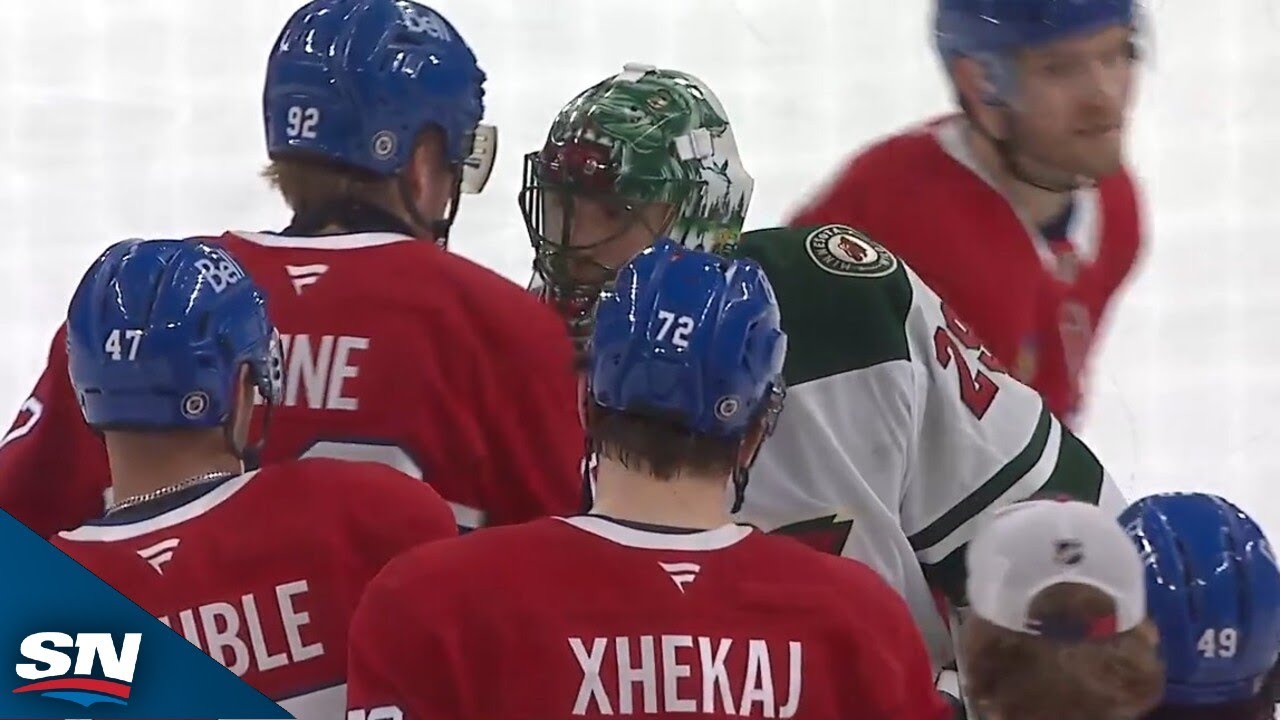 Montreal Canadiens Shake Hands With Marc-Andre Fleury After His Final Game In Bell Centre