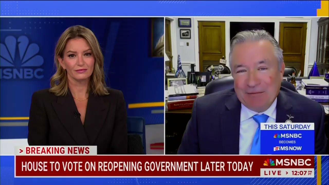 Rep. Don Bacon Talks End of Government Shutdown, Epstein, and Tariffs on MSNBC