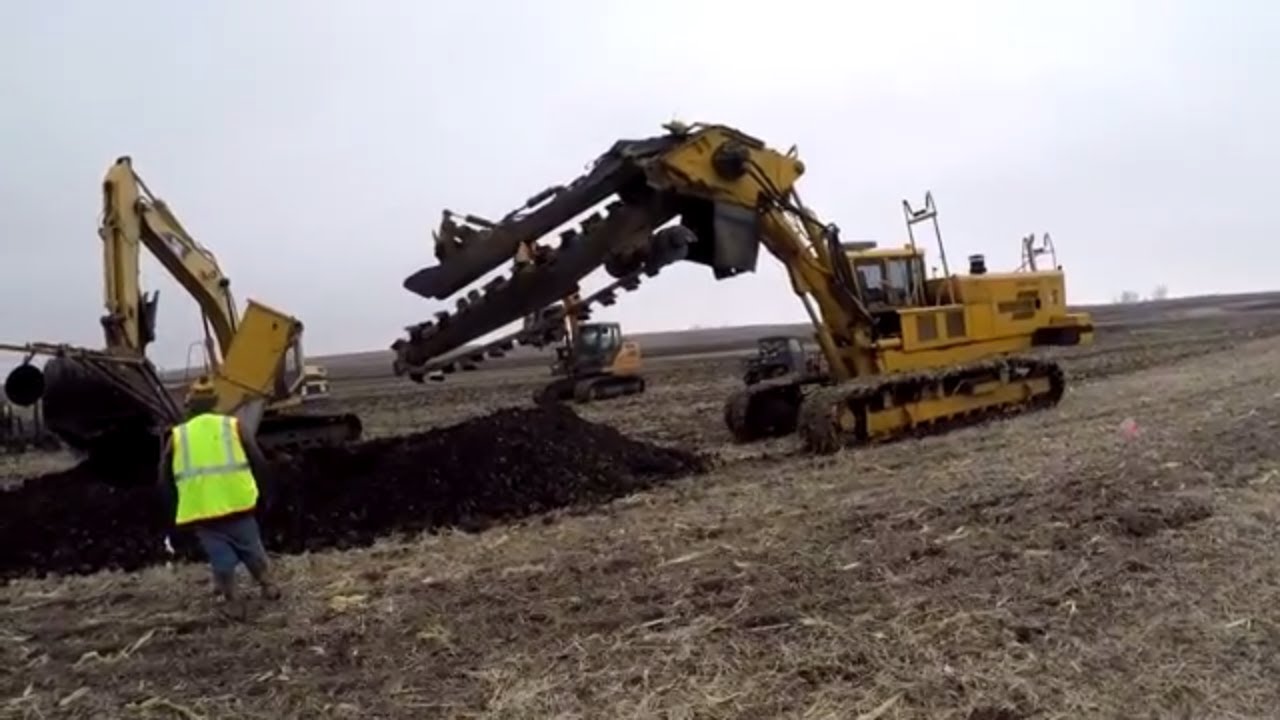 Installing Farm Drain Tile to Prevent Erosion!