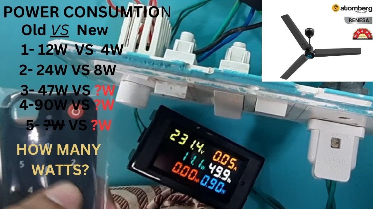 Atomberg Renesa Fan Power Consumption Test- कितना बिजली खाता है?