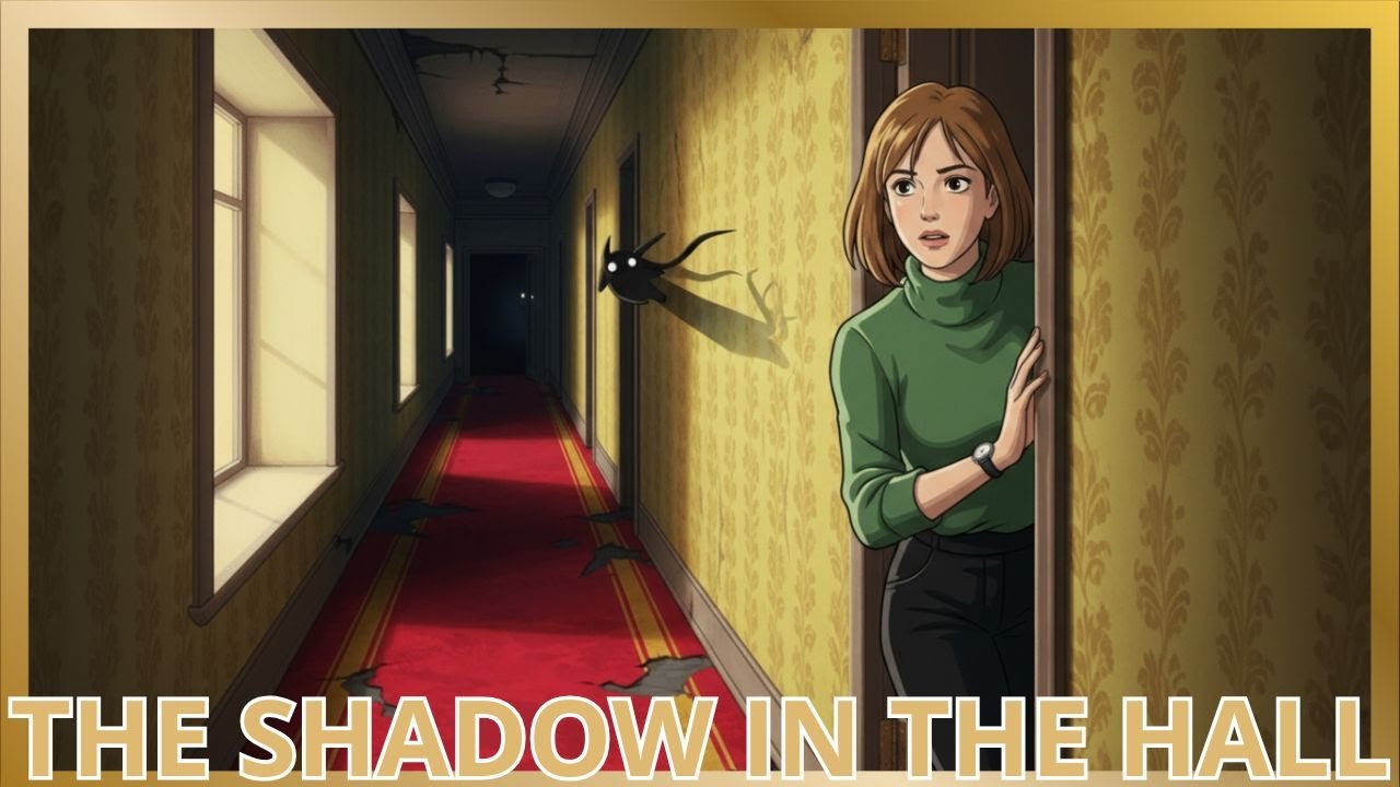 THE SHADOW IN THE HALL  – A moving shadow in a mansion hides a secret nobody expects.