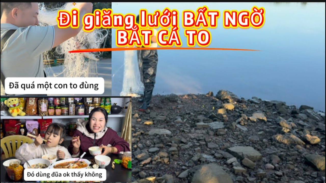 Bảo Sinh HỨNG HỞ đi bắt được Cá To làm món ngon_lần đầu tiên tập Tiểu Huệ cầm muỗng nè OBCC