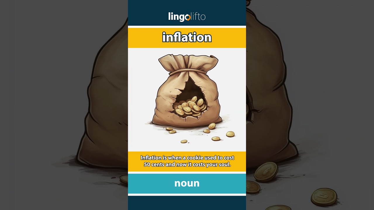 🇬🇧 Inflation Meaning : Flash Card : Learn English Vocabulary
