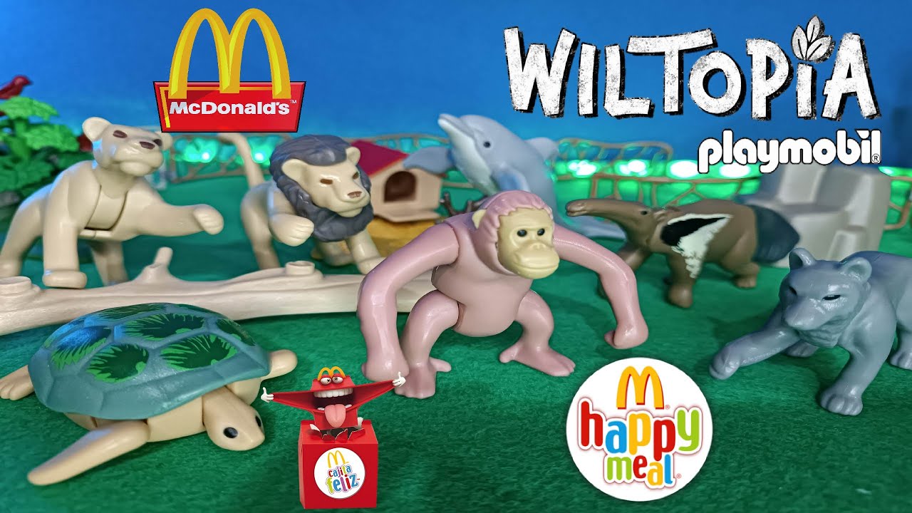 Cajita Feliz Wiltopia Playmobil 🦁 Figuras de animales del Happy Meal Mc Donald´s  Playmobil 50 años
