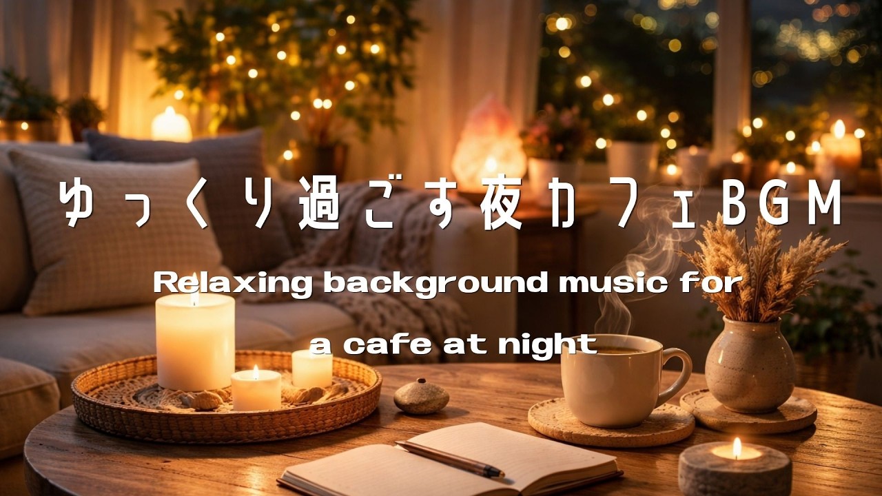 【夜BGM】夜に流したい落ち着くカフェ音楽｜作業用・リラックス・読書用BGM（3時間）