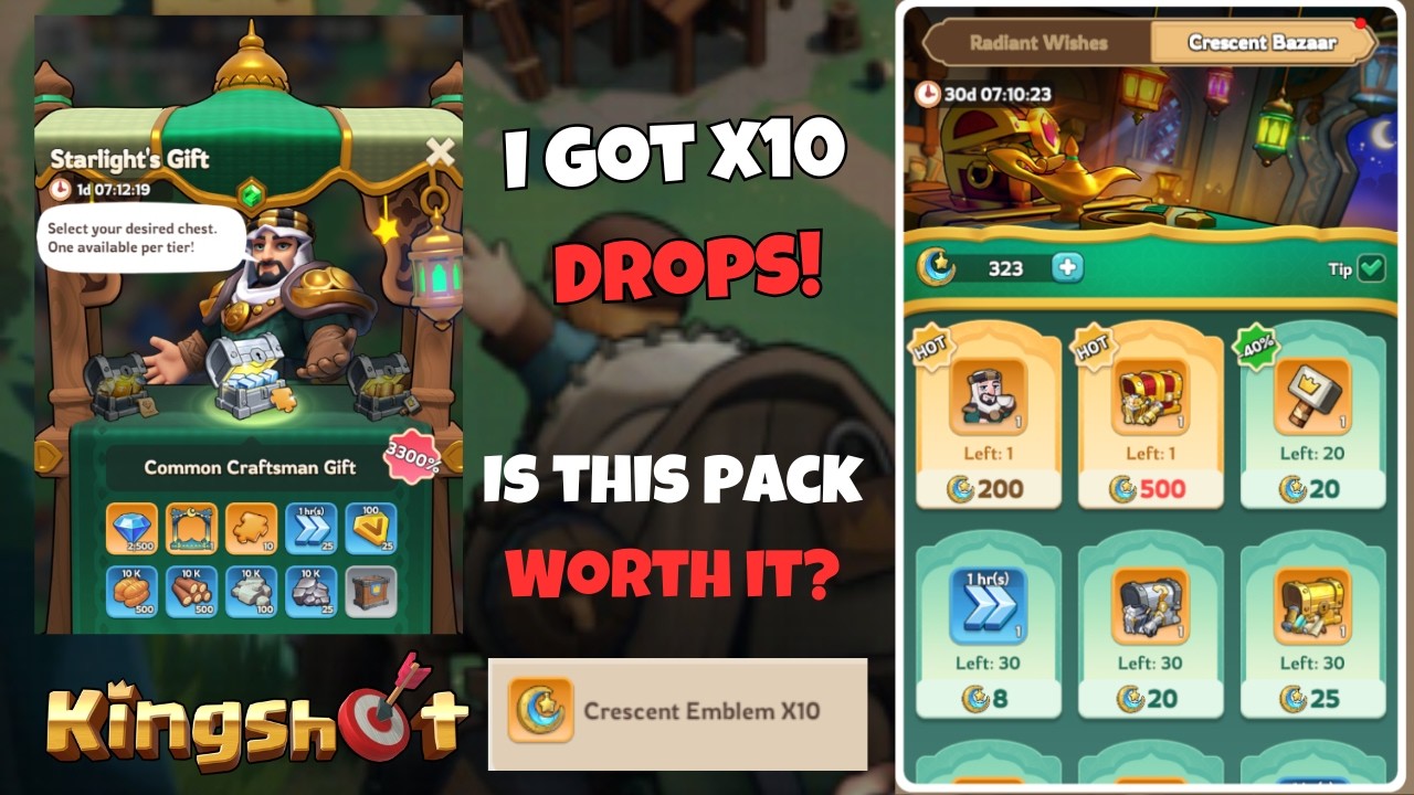 Here is what to buy from the Crescent Bazaar !  GUIDE KINGSHOT