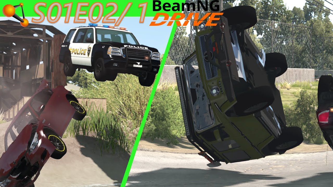 BeamNG Police Chase [Part 1] : Season 1 Episode 2 (+Sound Effects) | BeamNG Drive Movie