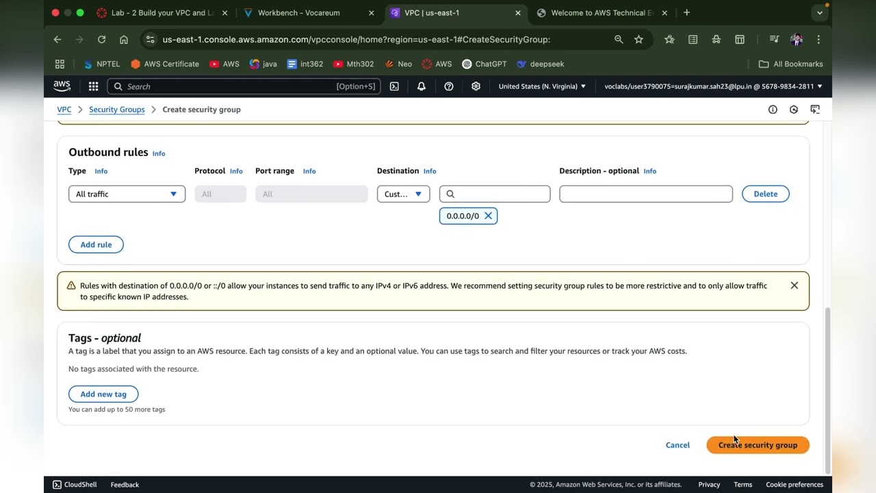 Lab 2 Build your VPC and Launch a Web Server|Module5 Networking & Content Delivery|cloud foundations