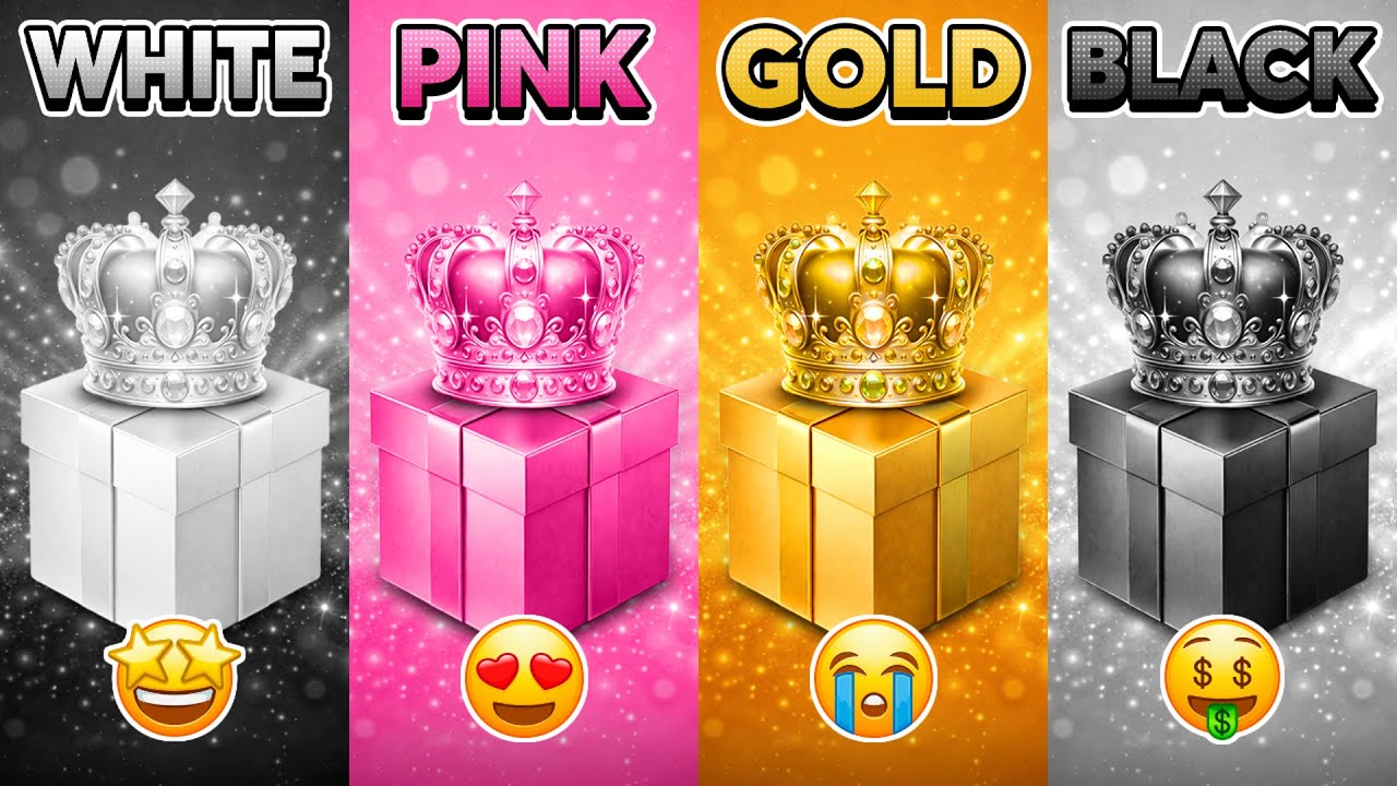Choose Your Gift! White, Pink, Gold or Black 🤍💗💛🖤 How Lucky Are You? 😱 Quiz Kingdom