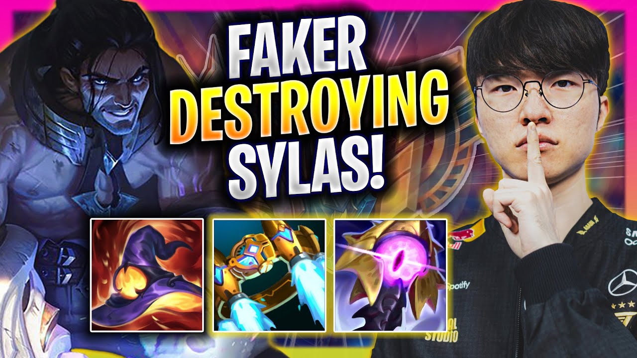 T1 FAKER DESTROYING WITH SYLAS! - T1 Faker Plays Sylas MID vs Taliyah!