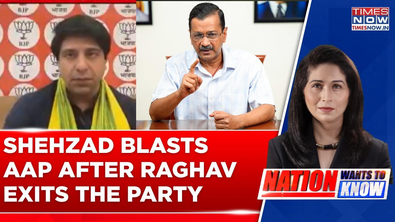 BJP's Shehzad Poonawalla Blasts AAP After Raghav Chadha Exits Arvind Kejriwal's Party | Watch
