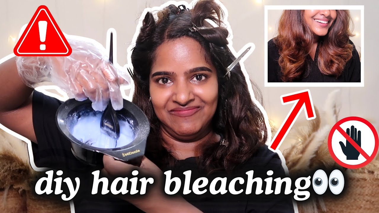 Bleaching My Hair For The First Time😭DIY🙊Not a Tutorial👀