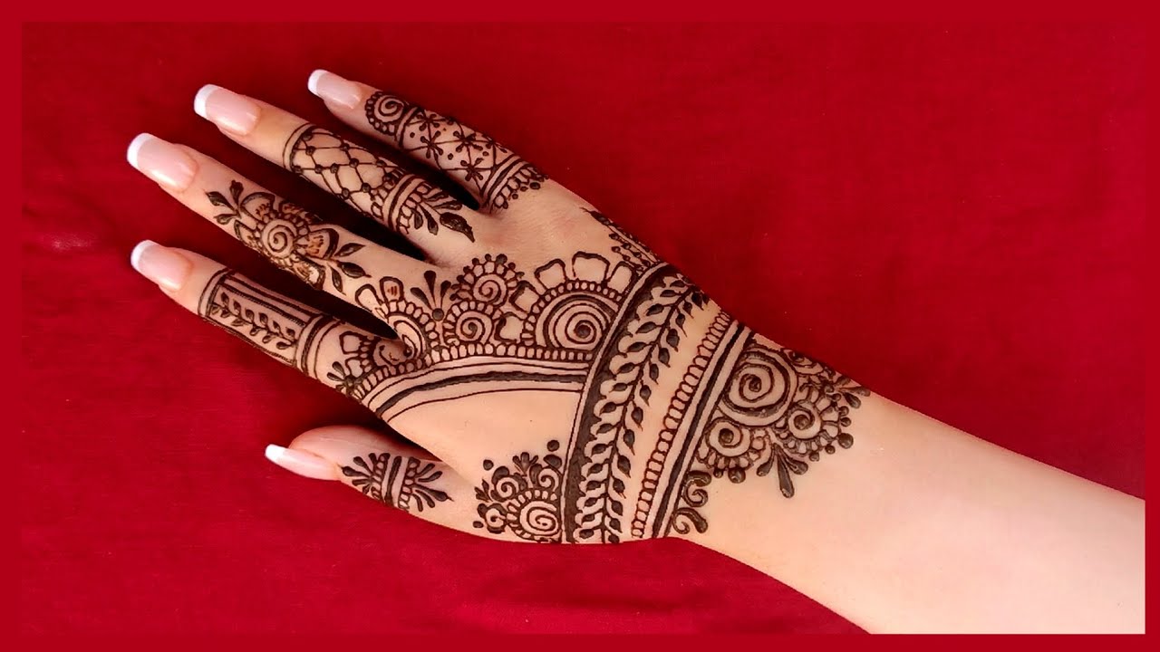 🌹ButifulBridal full Beck hand mehndi design 🌿/simple/easy mehndi designs #mehndi #video 