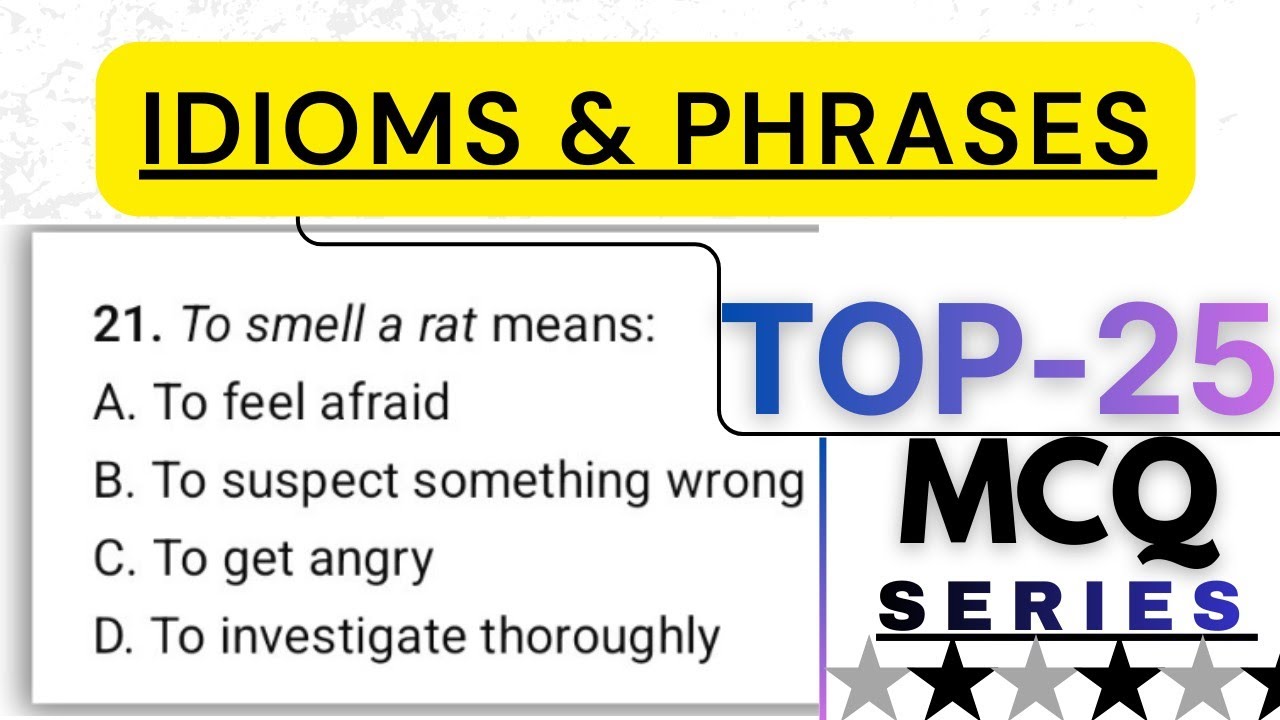 Idioms & Phrases का फुल धमाका | 25+ PYQs + Killer MCQs | SSC | Banking | Defence | Part-01