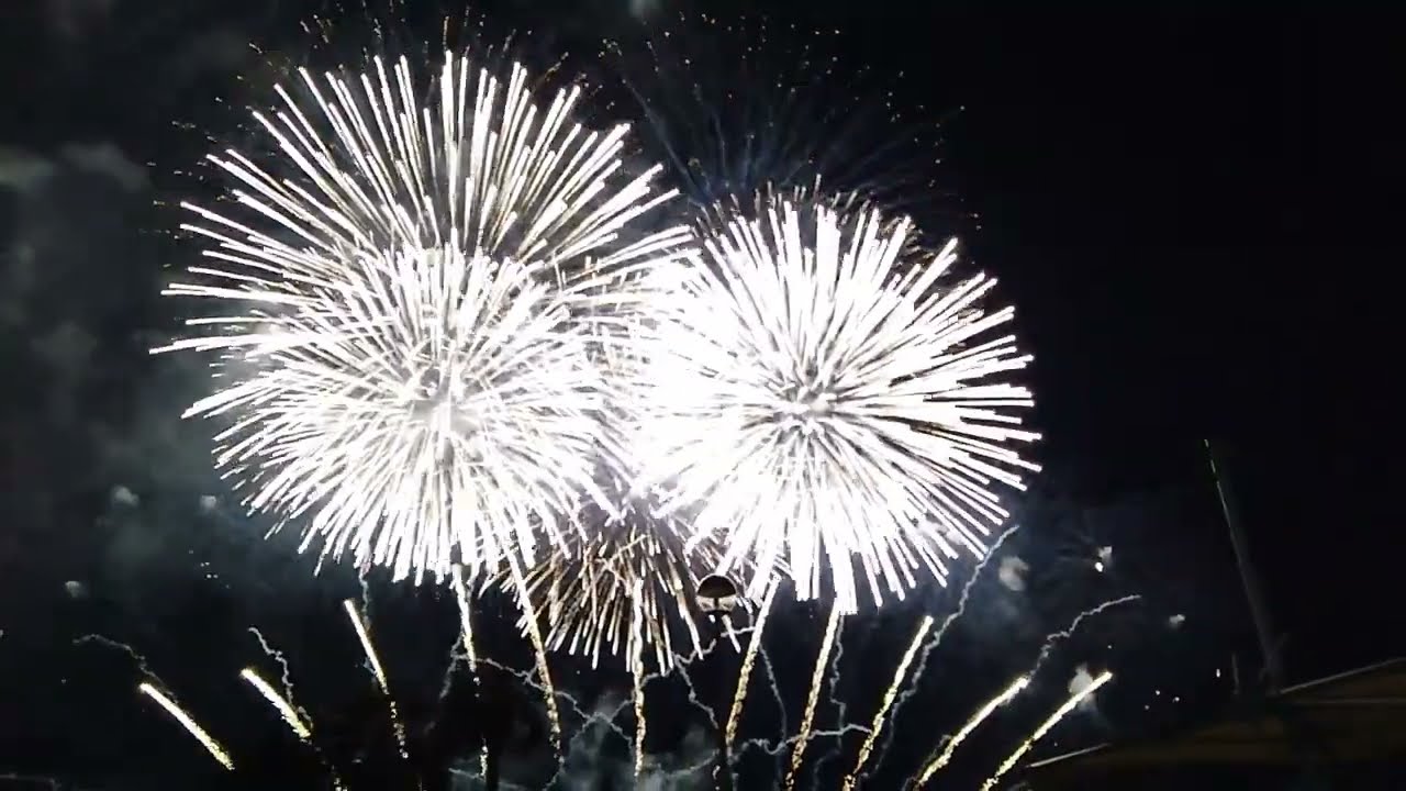 愛知県　Nagoya Port Fireworks - Happy New Year 2022－名港水上芸術花火 2022ー Rực rỡ pháo hoa ở Nagoya, Nhật Bản