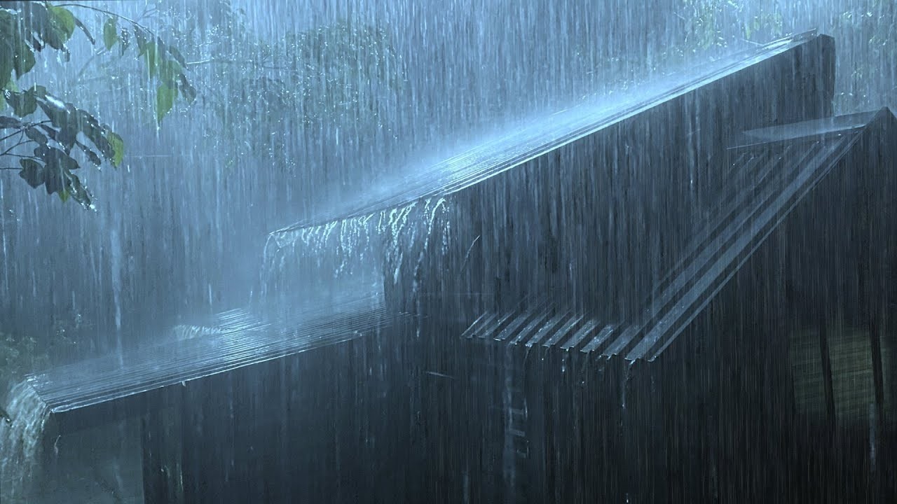 Fell Asleep Instantly in 5 Minutes with Pouring Rain & Thunder Roaring on Thin Tin Roof in the Night