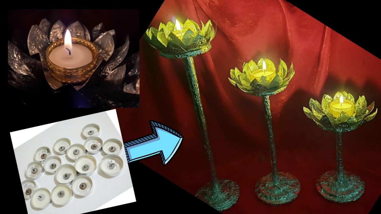 How to reuse Tea Light Candle Holders | Empty tea Light Candle Craft | Arty-Crafty Prajkta