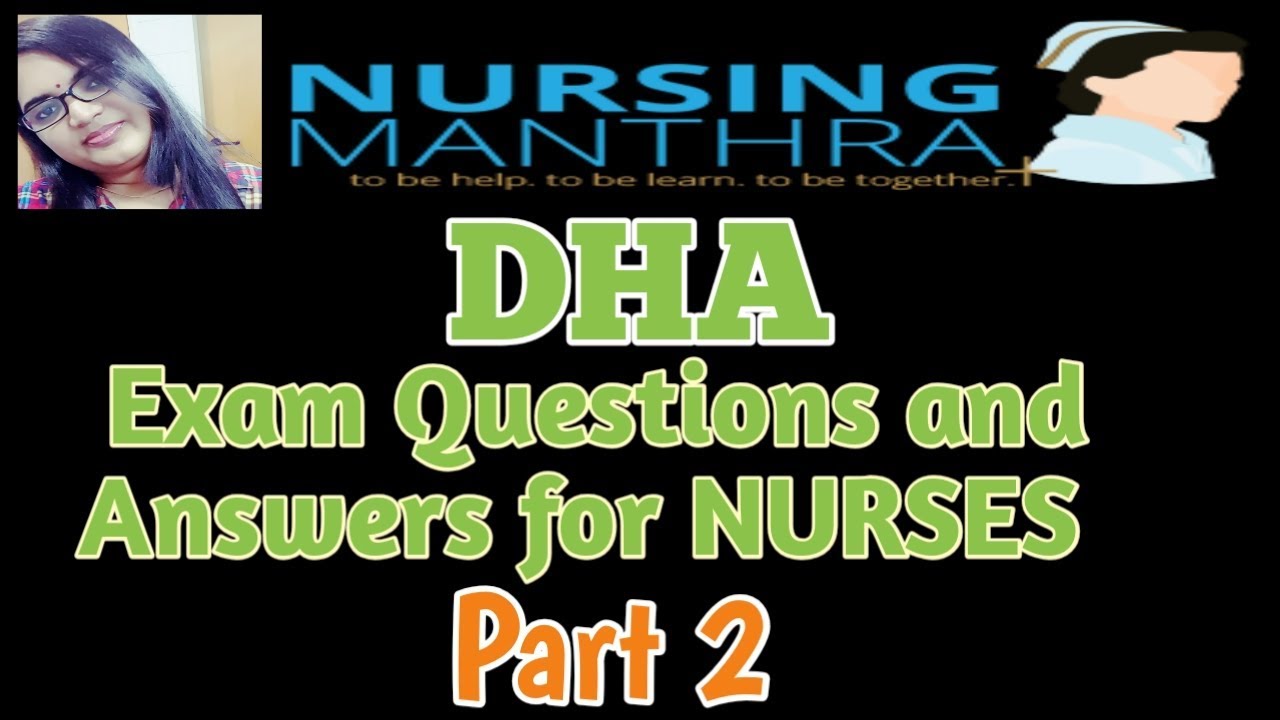 Latest DHA Exam Questions and Answers for nurses 2019 part 2 | prometric exam questions