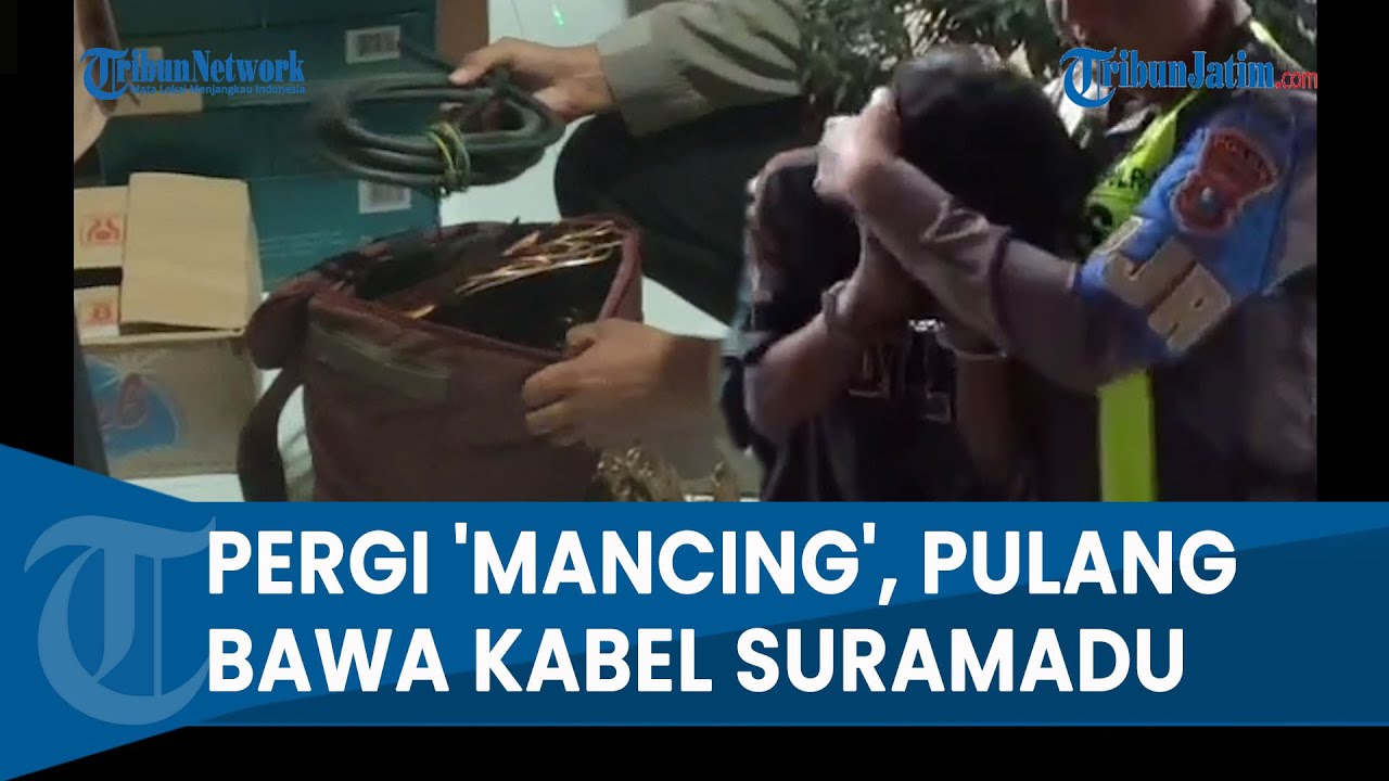 PEMUDA GEROGOTI KABEL DI BAWAH JEMBATAN Suramadu di Bangkalan, Pura pura Mancing Ikan