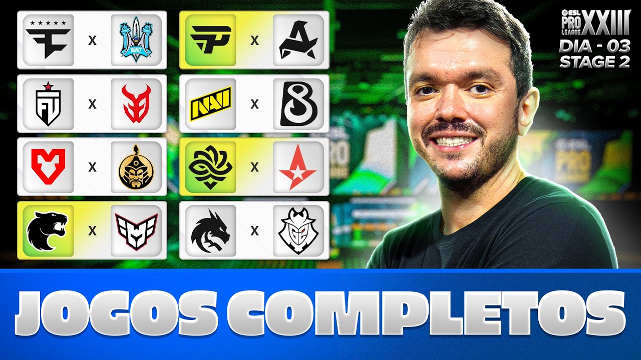 ESL PRO LEAGUE SEASON 23 STAGE 2 | DIA 3 - !socio - Siga @Gaules nas redes sociais!