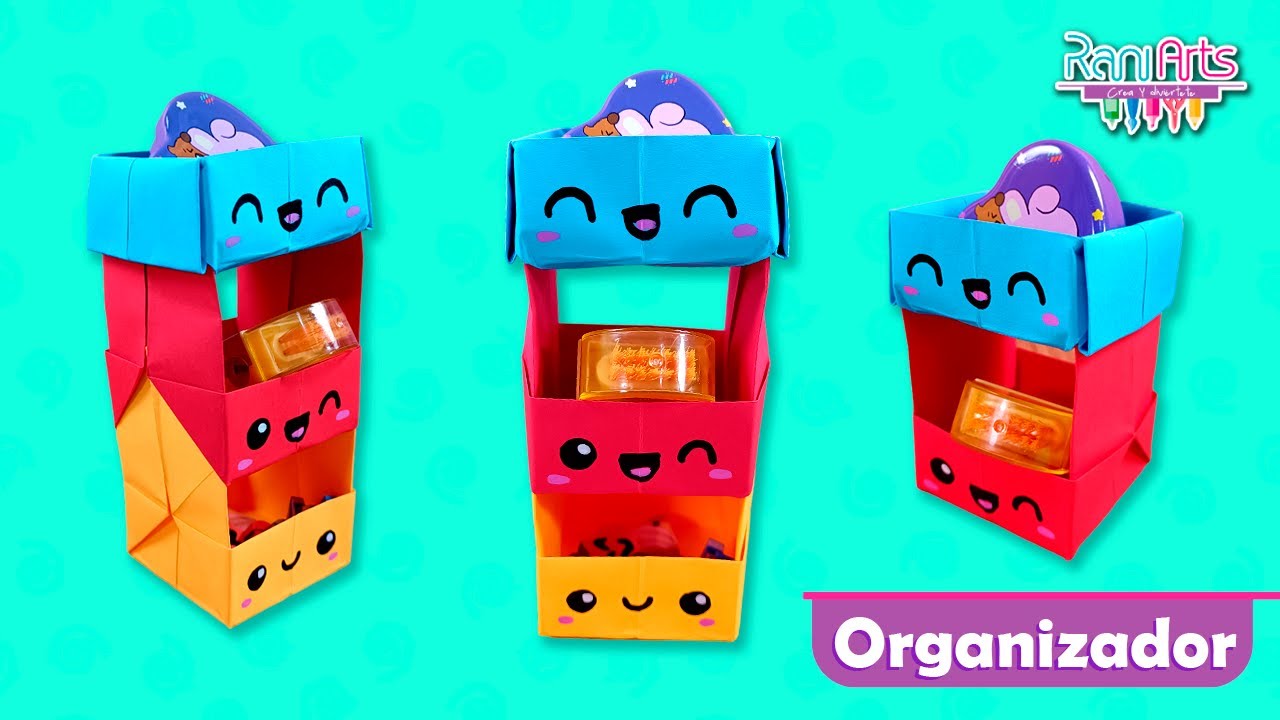 ORGANIZADOR ORIGAMI - Haz un lindo mini organizador para tu escritorio con papel ♥⭐