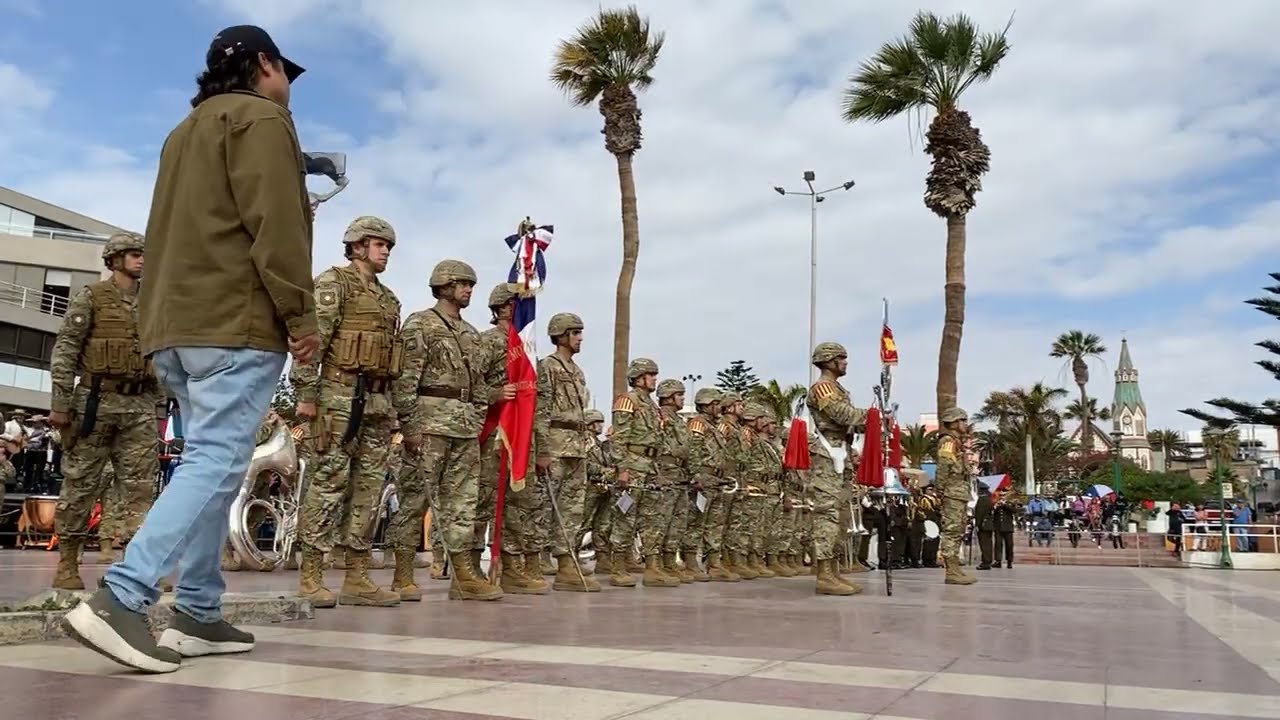 🇨🇱🥁🇵🇪 CONTRAPUNTO 2023' BANDAS DEL EJÉRCITO DE CHILE Y PERÚ' ARICA - CHILE.