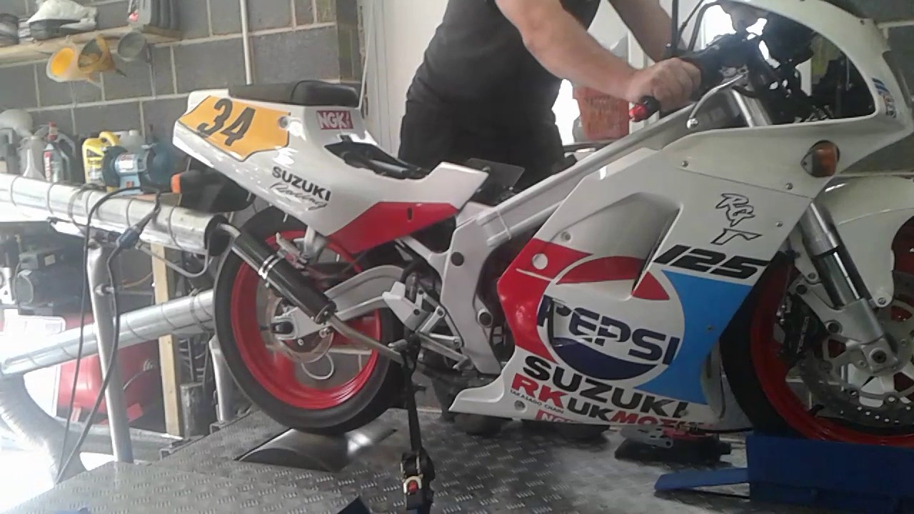 RG125 f on dyno 32bhp
