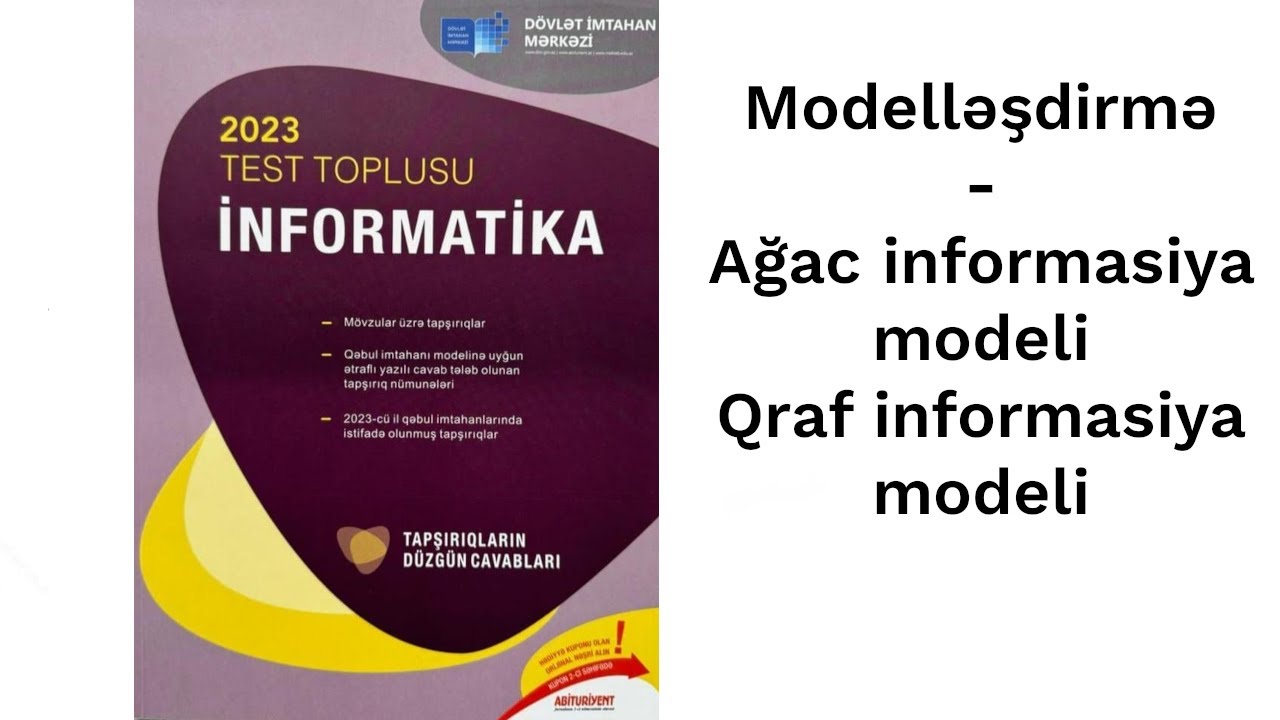 İnformatika DİM test bankı: Modelləşdirmə - Ağac informasiya modeli, qraf informasiya modeli.