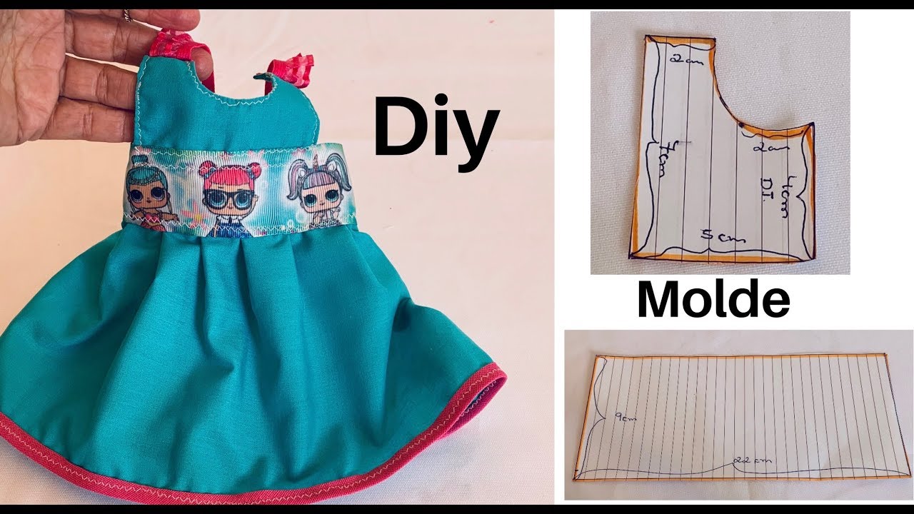 Molde de VESTIDO para Baby Alive e outras bonecas -DIY- Risoleta