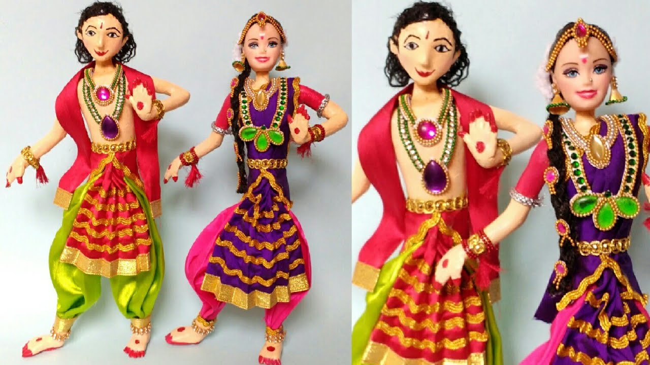 Beautiful Classical Dancer Dolls | Newspaper Doll | DIY |Handmad & Experessive Doll By Punekar Sneh