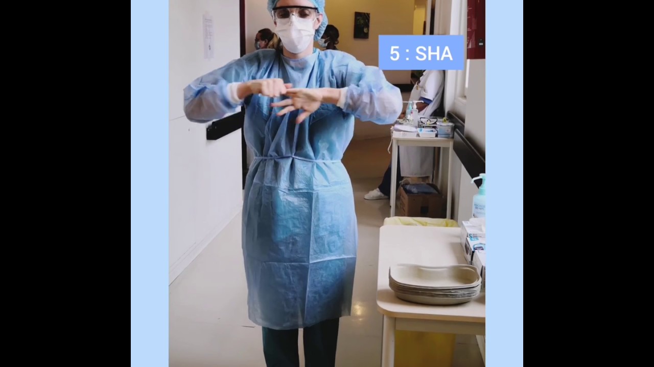 Procédure d'habillage avec surblouse - Hôpital Bichat - Claude-Bernard, AP-HP