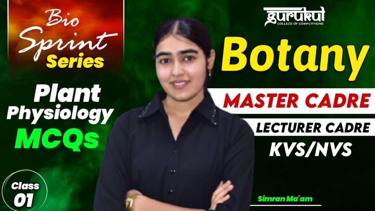 Master Cadre Science Botany | Lecturer Cadre Biology | Respiration In Plants 01