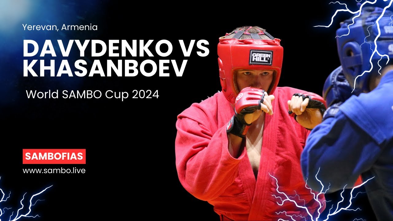 DAVYDENKO Petro (UKR) vs KHASANBOEV Sokhibjon (UZB). World #SAMBO Cup 2024 in Yerevan, Armenia