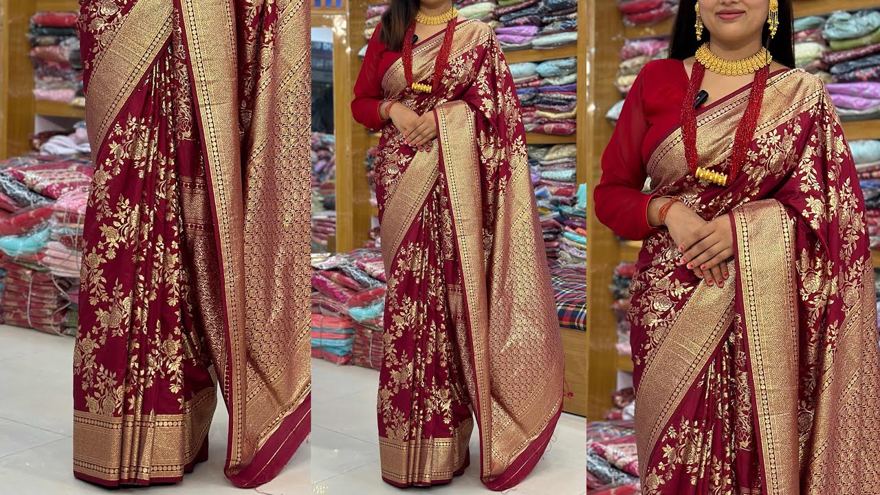 Pure Dola Silk Sari With Blouse Piece