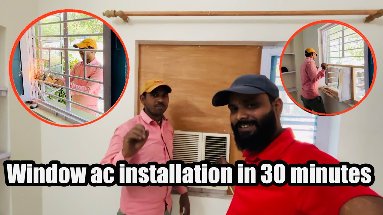 Window ac installation in 30 minutes | window ac kaise lagaye￼ | rajeshshriwasvlogs