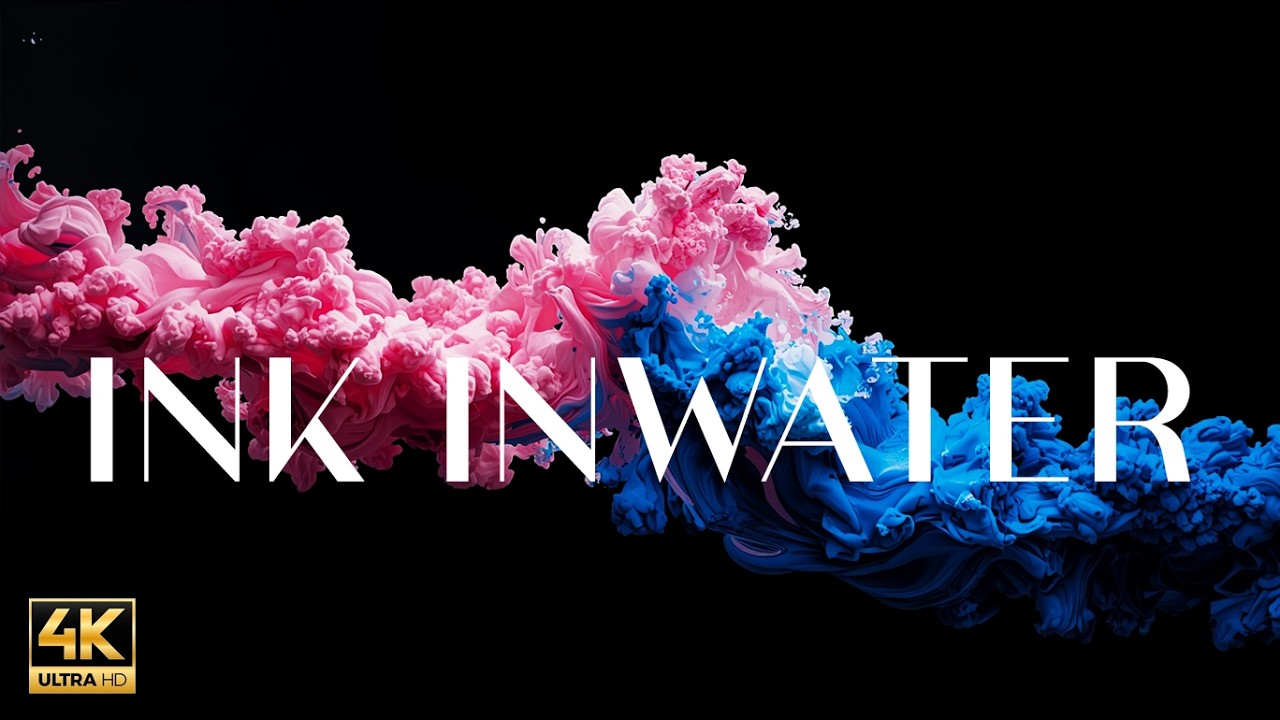 Ink in Water Abstract Liquids | 1 Hour Meditation Music Part 1 | 4K